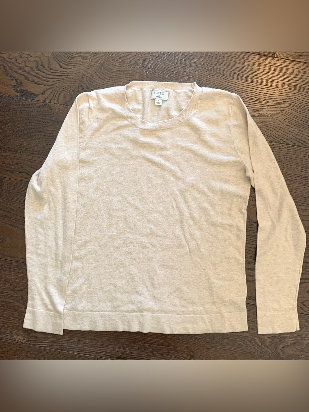 J.Crew Lightweight Teddy Crewneck Sweater in Oatmeal